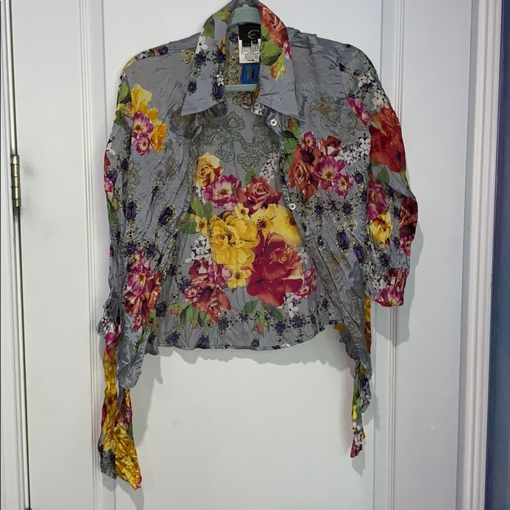 JUST CAVALLI SILK BLOUSE SIZE 46